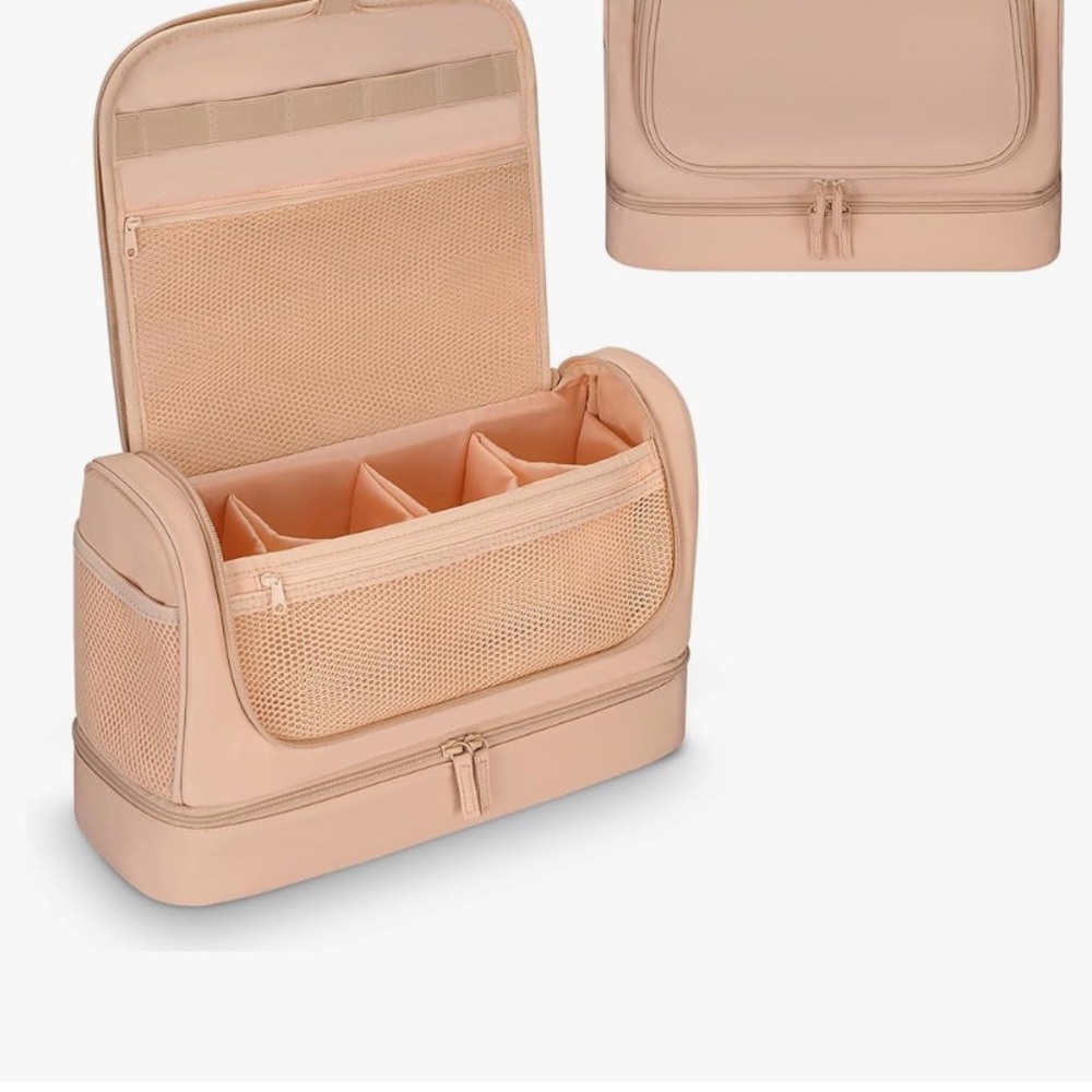 Sithon Double layered Carrying case Hanging storage Organizer Bag Rose Gold